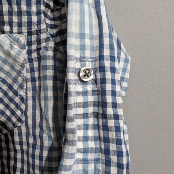 Levi strauss boys plaid blue button up long sleeve shirt size 4T - Picture 2 of 9